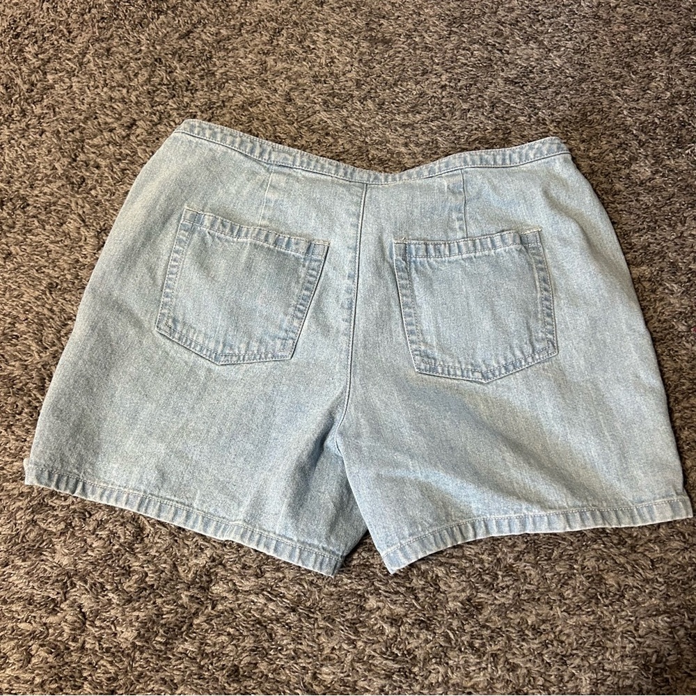 Sonoma Light Blue Lace-Up Jean Shorts - Picture 2 of 3